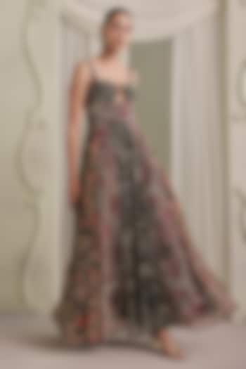 Multi-Coloured Net Embellished Jumpsuit by Payal & Zinal at Pernia's Pop Up Shop