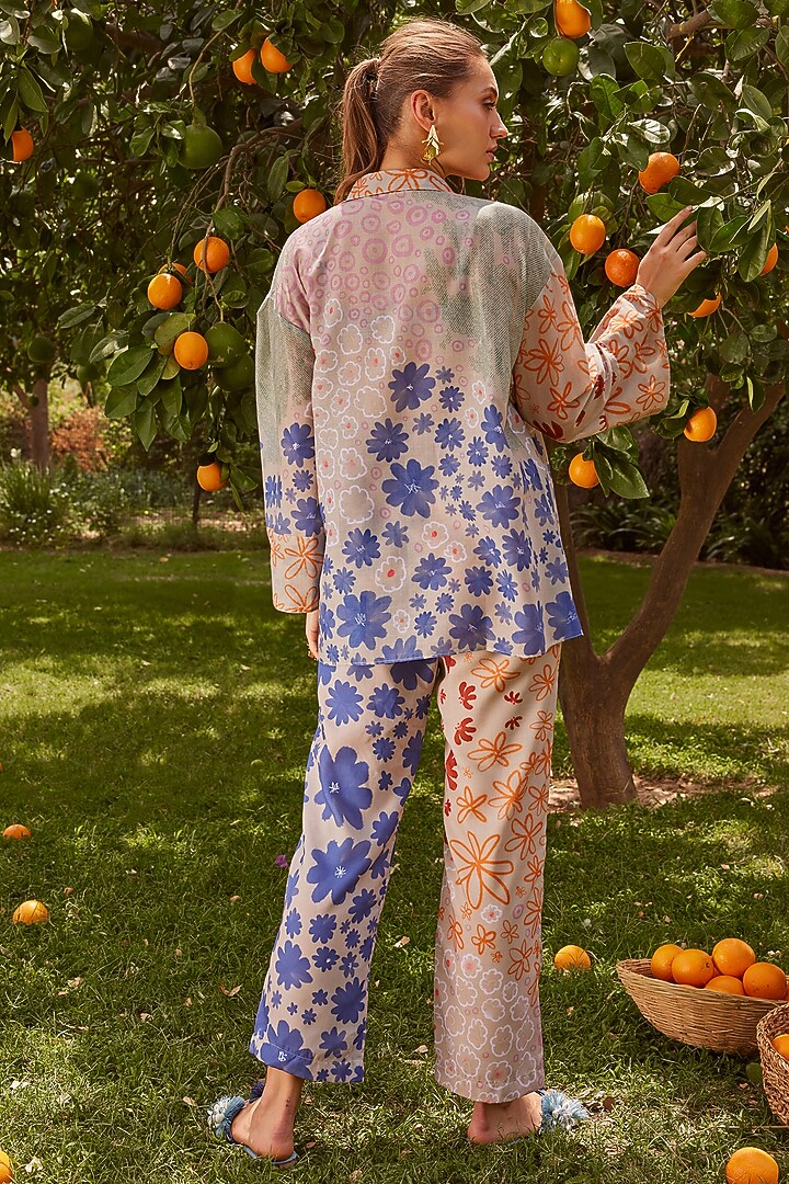 Multi-Colored Cotton Printed Pant Set by ZiP by Payal & Zinal at Pernia's Pop Up Shop