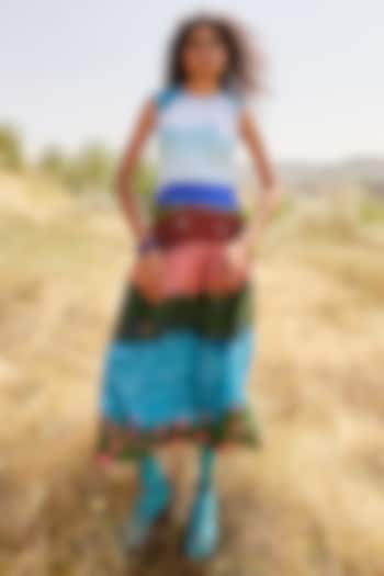 Multi-Colored Cotton Linen Printed Summer Dress by ZiP by Payal & Zinal at Pernia's Pop Up Shop