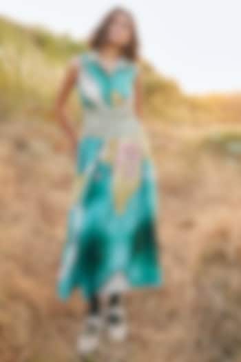 Seafoam Green Cotton Linen Maxi Summer Dress by ZiP by Payal & Zinal at Pernia's Pop Up Shop