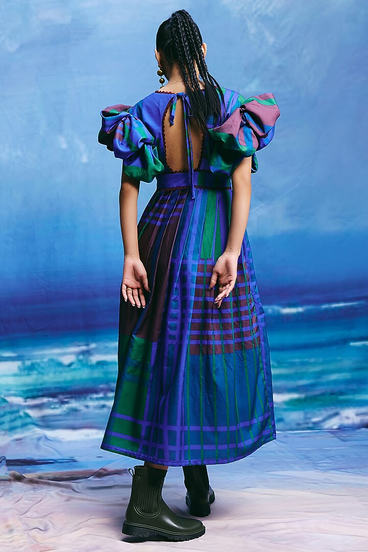 Multi-Colored Linen Midi Summer Dress by ZiP by Payal & Zinal at Pernia's Pop Up Shop