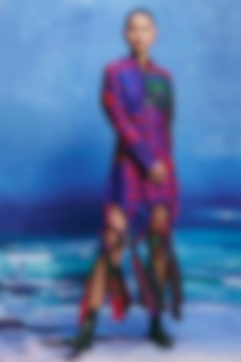 Multi-Colored Linen Maxi Summer Dress by ZiP by Payal & Zinal at Pernia's Pop Up Shop