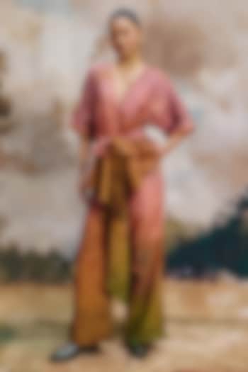 Multi-Colored Linen Co-Ord Set by ZiP by Payal & Zinal at Pernia's Pop Up Shop