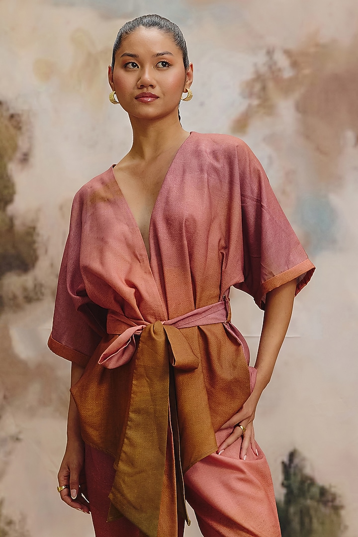 Multi-Colored Linen Co-Ord Set by ZiP by Payal & Zinal at Pernia's Pop Up Shop