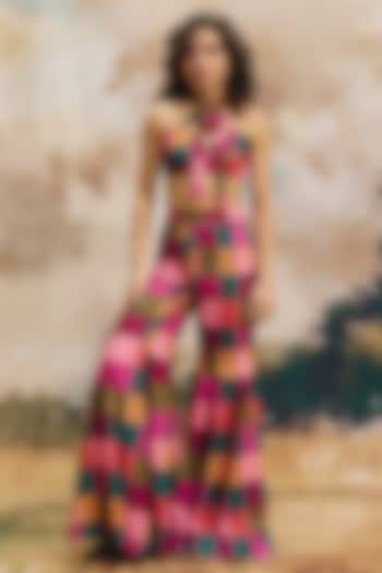 Multi-Colored Linen Patch Work Co-Ord Set by ZiP by Payal & Zinal at Pernia's Pop Up Shop