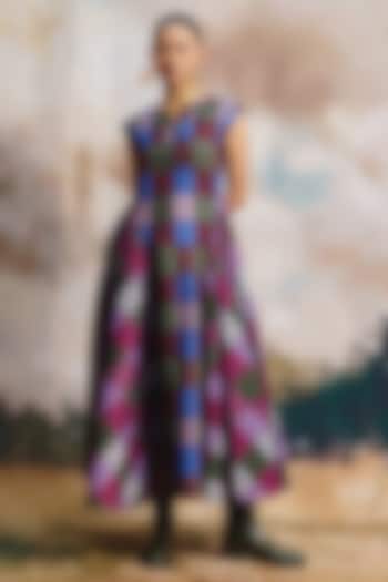 Multi-Colored Linen Maxi Summer Dress by ZiP by Payal & Zinal at Pernia's Pop Up Shop