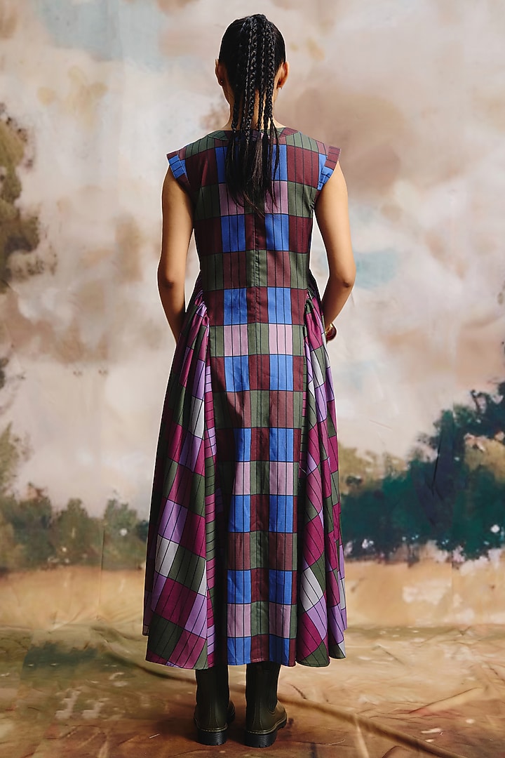 Multi-Colored Linen Maxi Summer Dress by ZiP by Payal & Zinal at Pernia's Pop Up Shop