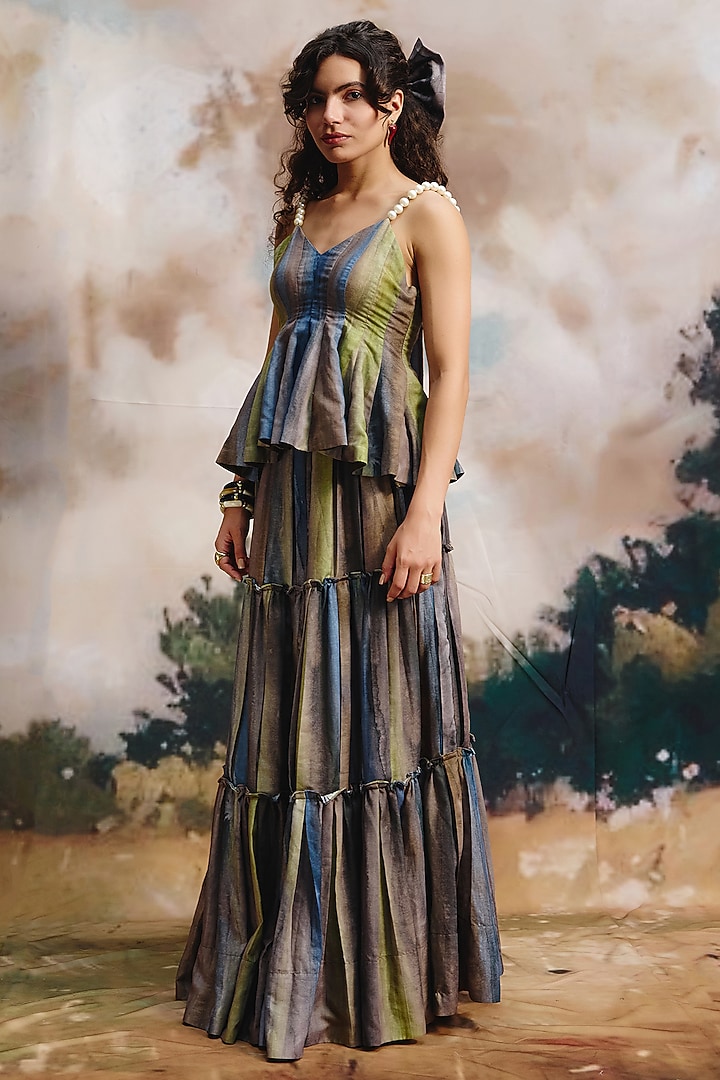 Multi-Colored Cotton Co-Ord Set by ZiP by Payal & Zinal at Pernia's Pop Up Shop