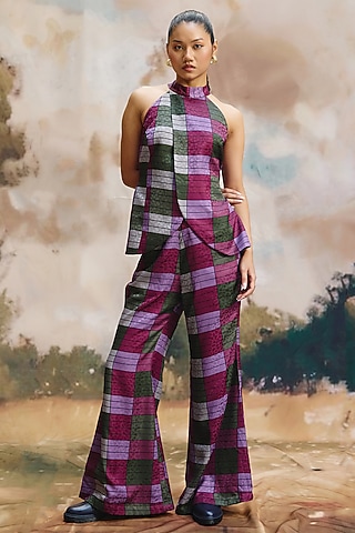 Multi-Colored Brasso Co-Ord Set by ZiP by Payal & Zinal