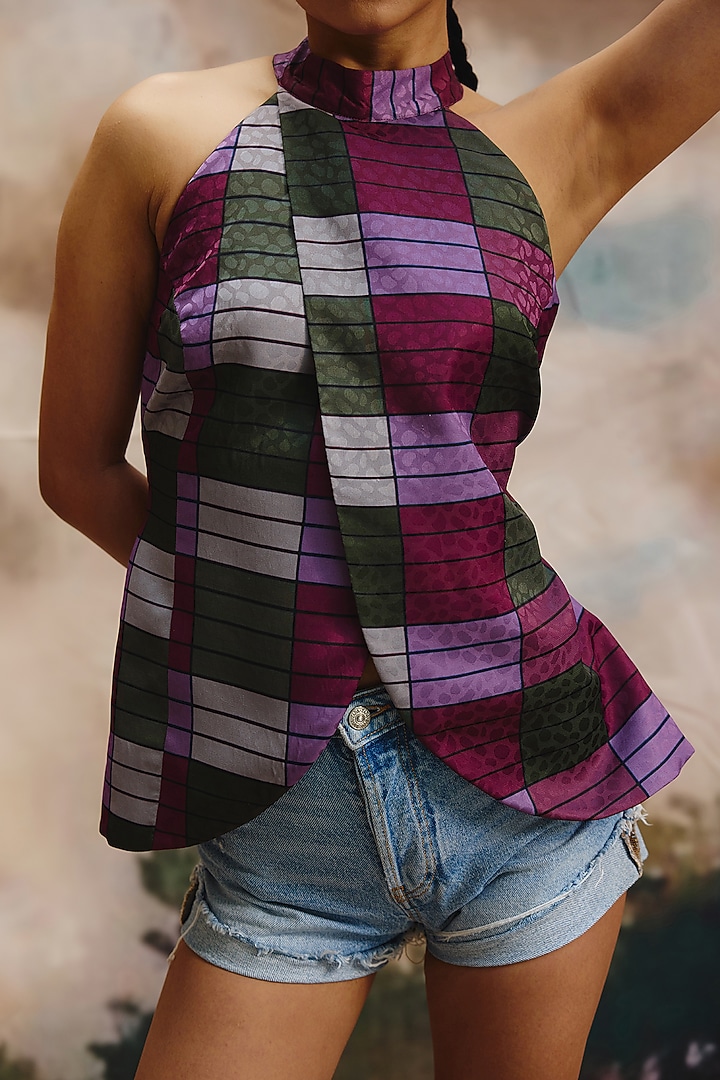 Multi-Colored Brasso Co-Ord Set by ZiP by Payal & Zinal at Pernia's Pop Up Shop
