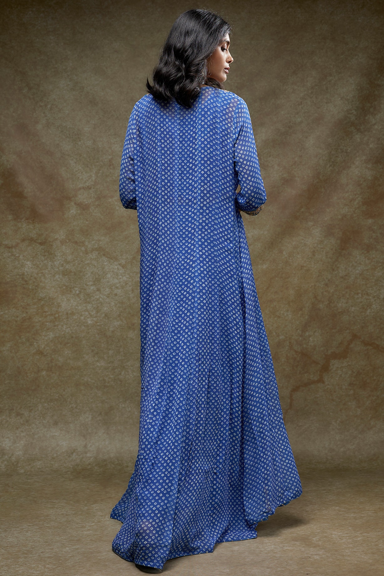 Blue Printed Georgette Co-Ords main image 0