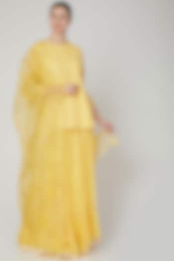 Yellow Embroidered Lehenga Set by Zari Jaipur