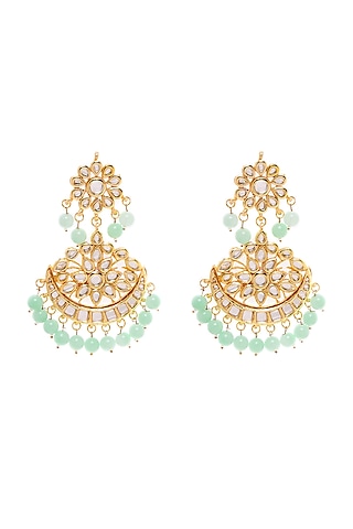 Two Tone Finish Bead Chandbali Earrings Design by Zerokaata Jewellery at  Pernia's Pop Up Shop 2024