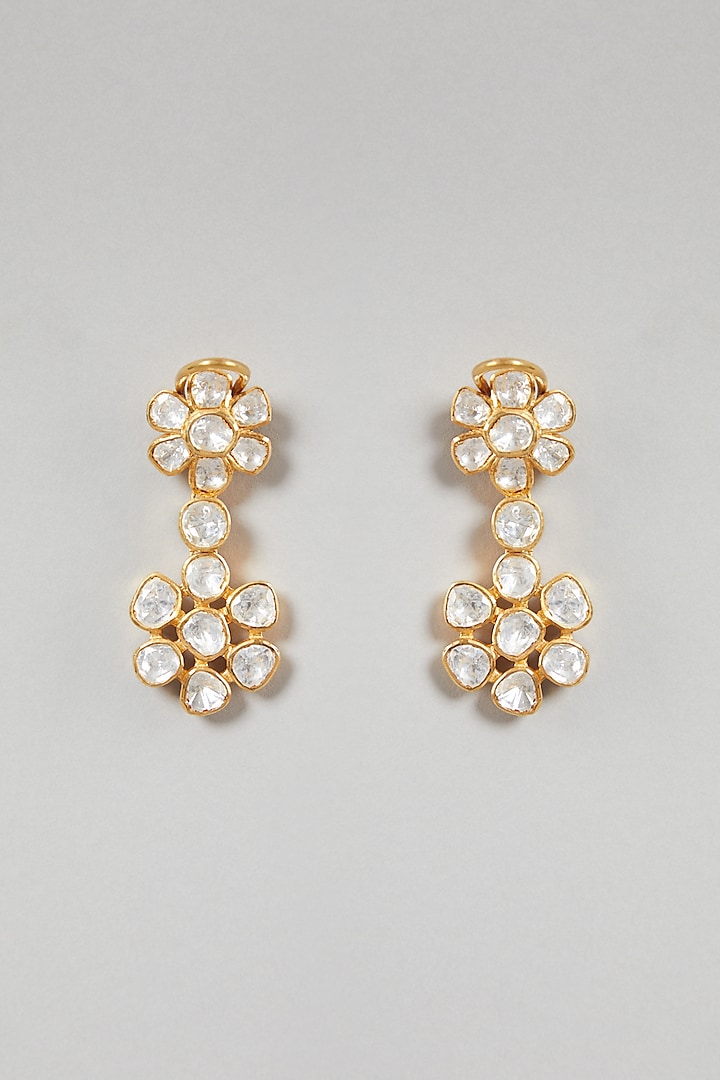 Gold Plated Earrings In Sterling Silver by Zeeya Luxury Jewellery