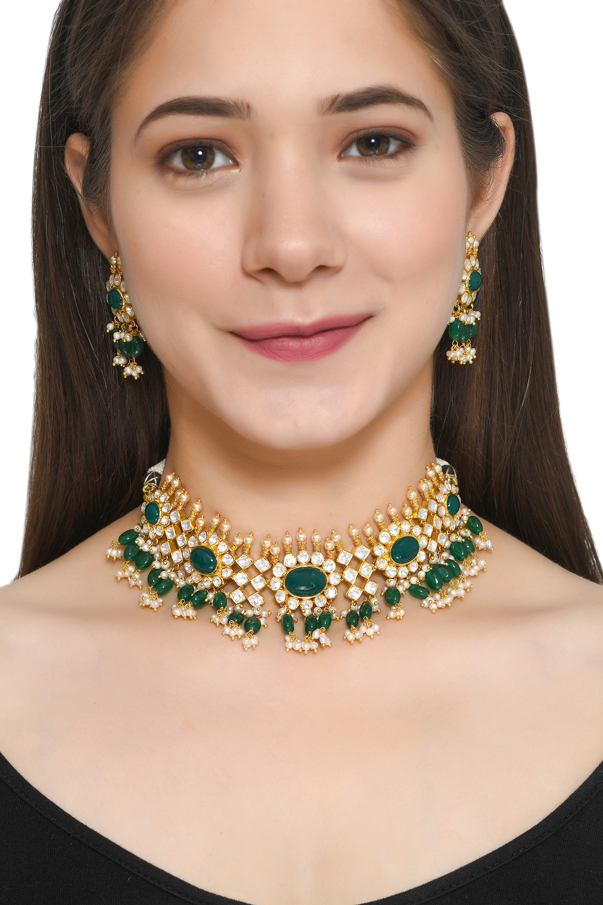 Gold Plated Pearl \u0026 Kundan Polki 