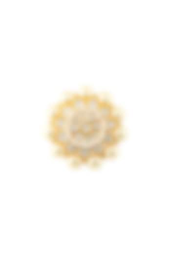 Gold Finish Handcrafted Adjustable Ring by Zeeya Luxury Jewellery