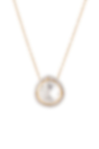 Gold Finish Semi-Precious Stone Necklace in Sterling Silver by Zeeya Luxury Jewellery at Pernia's Pop Up Shop