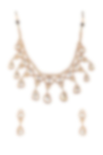 Gold Finish Necklace In Sterling Silver by Zeeya Luxury Jewellery