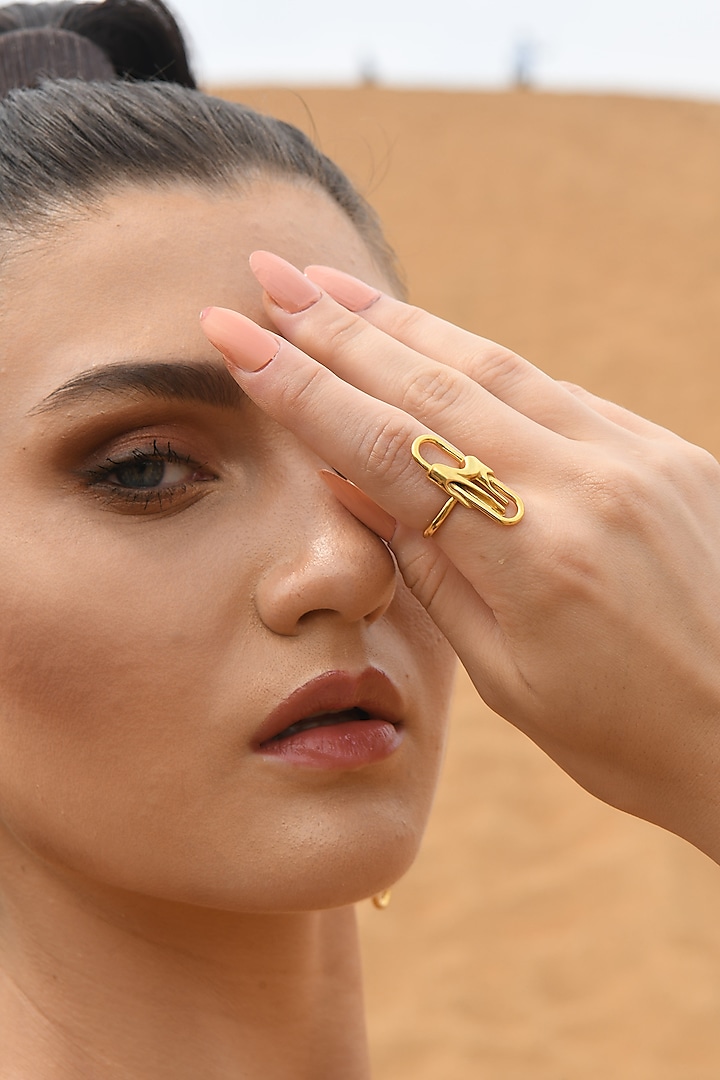 Gold Finish Mercury Elitia Ring In Sterling Silver by Zoharet