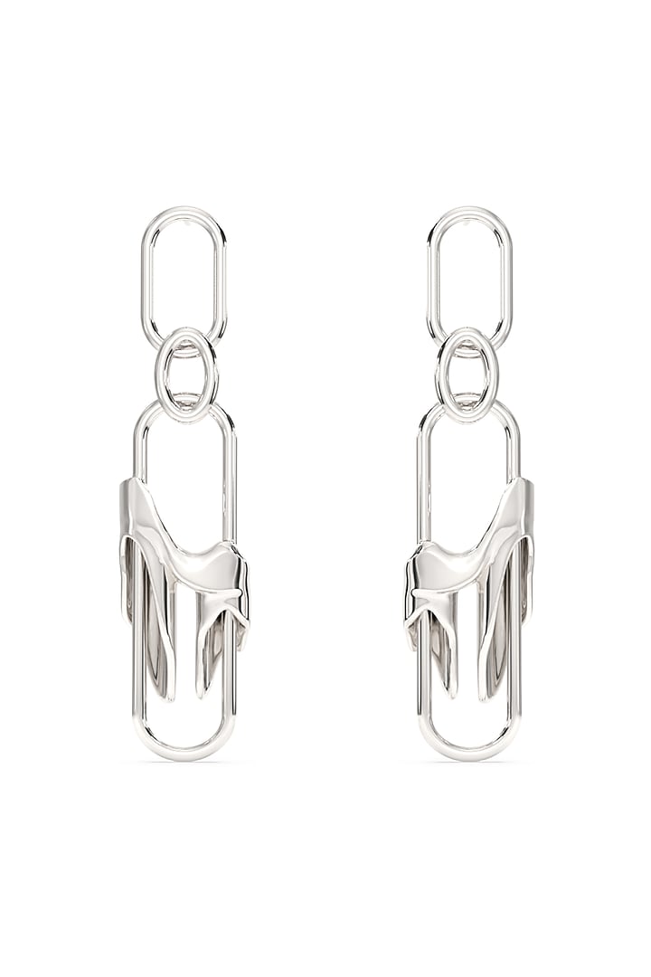 White Finish Mercury Elitia Dangler Earrings In Sterling Silver by Zoharet