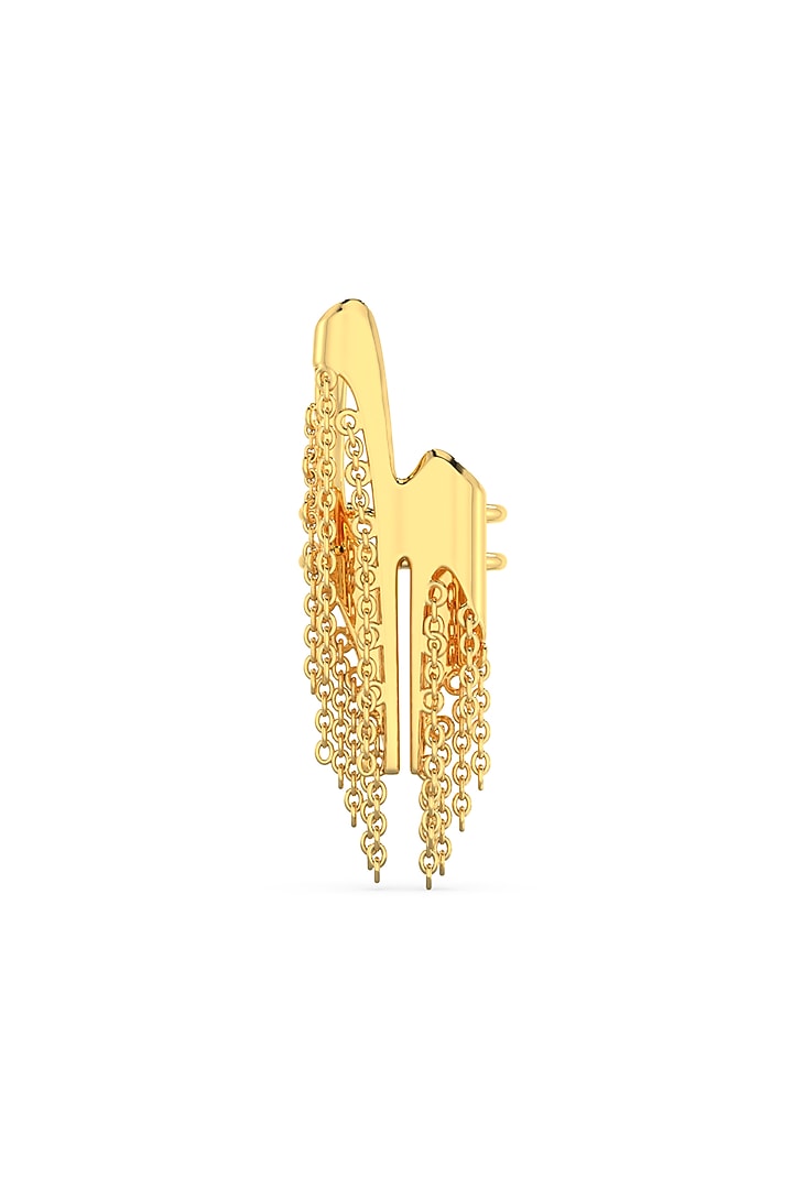 Gold Finish Mercury Classique Ring In Sterling Silver by Zoharet at Pernia's Pop Up Shop