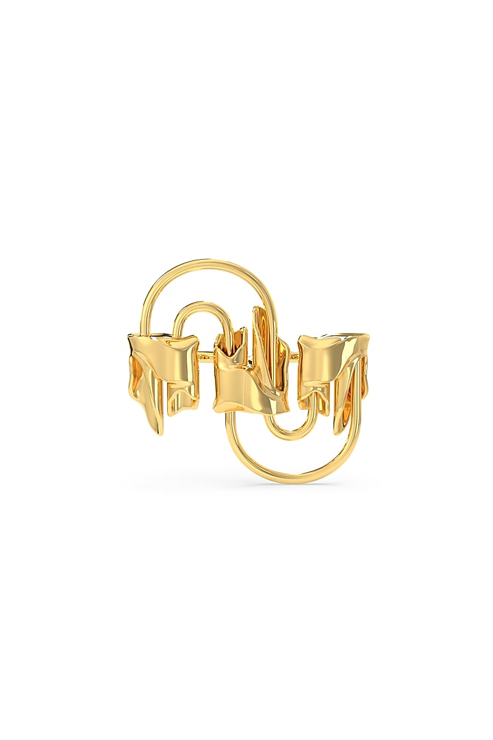 Gold Finish Mercury Valor Ring In Sterling Silver by Zoharet at Pernia's Pop Up Shop