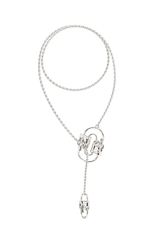 White Finish Mercury Valor Long Necklace In Sterling Silver by Zoharet