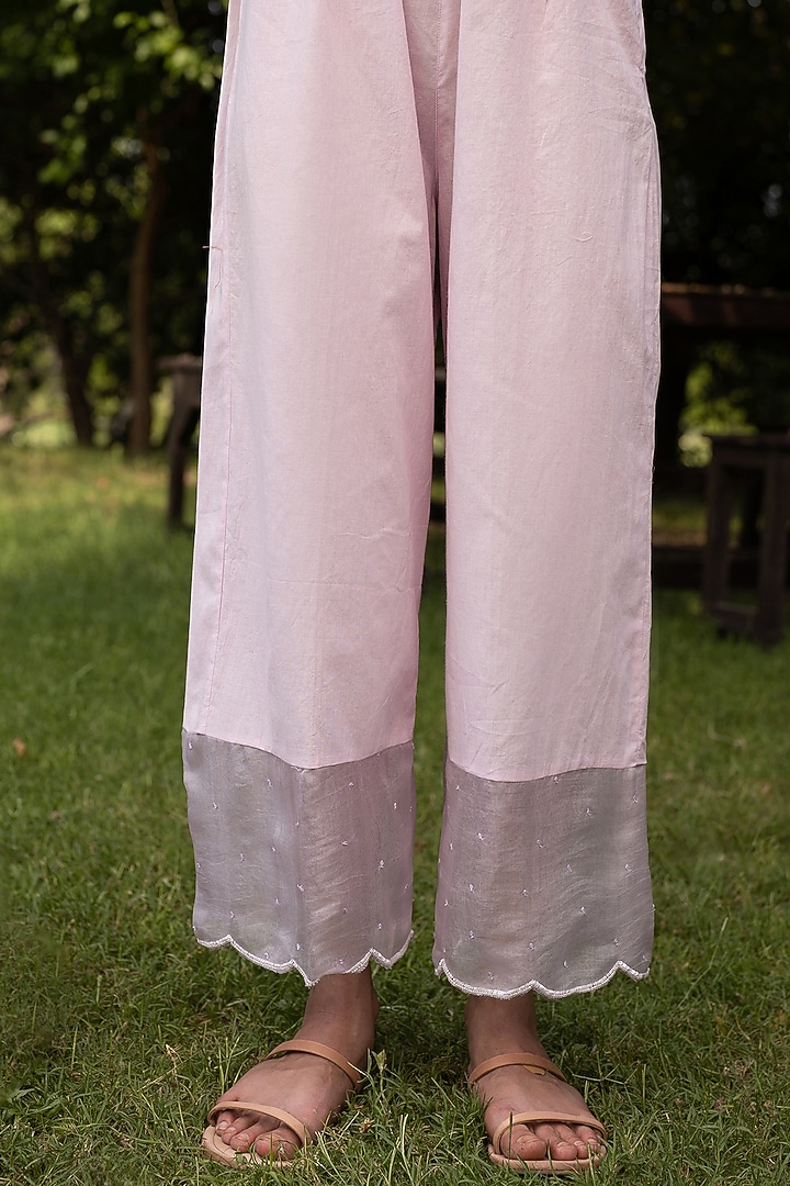 Lilac Hand Embroidered Kurta Set by Zoon Tribe at Pernia's Pop Up Shop