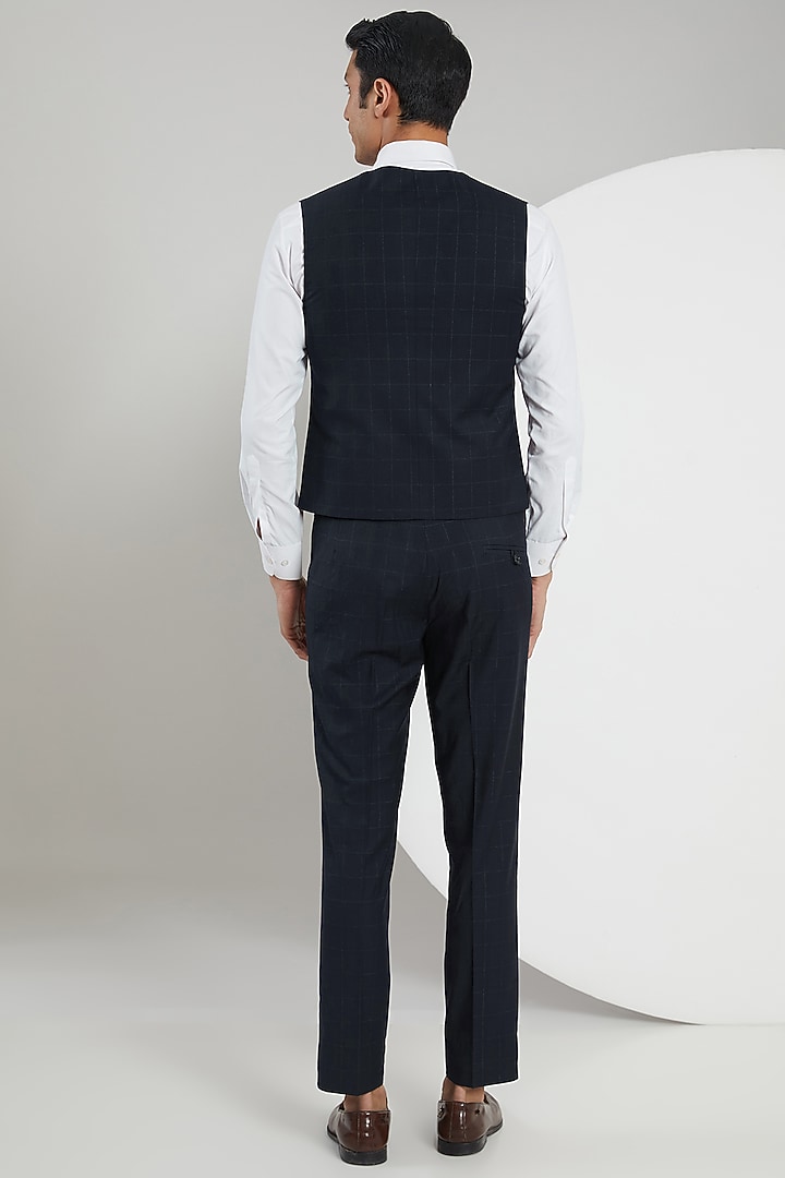 Blue Jacquard Suit Set by Zoop Men at Pernia's Pop Up Shop