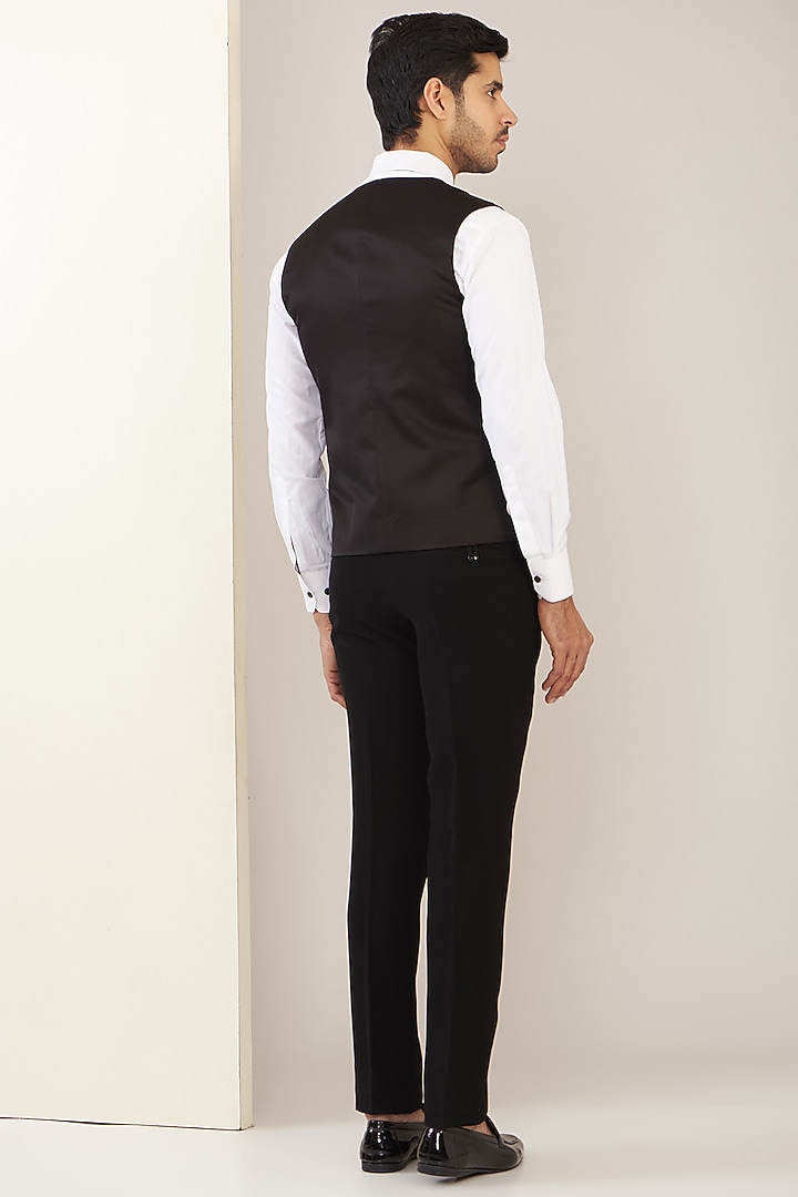 Dark Teal Green Velvet Swarovski Embroidered Tuxedo Set by Zoop Men at Pernia's Pop Up Shop