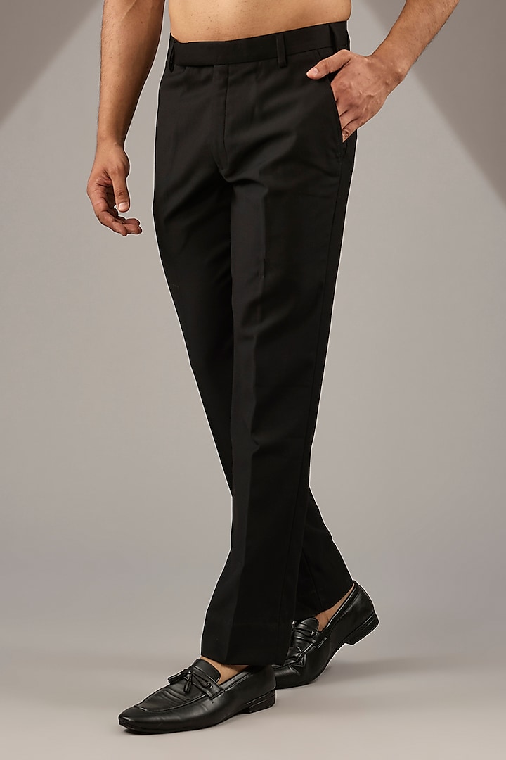 Black Jacquard Bandhgala Set by Zoop Men at Pernia's Pop Up Shop