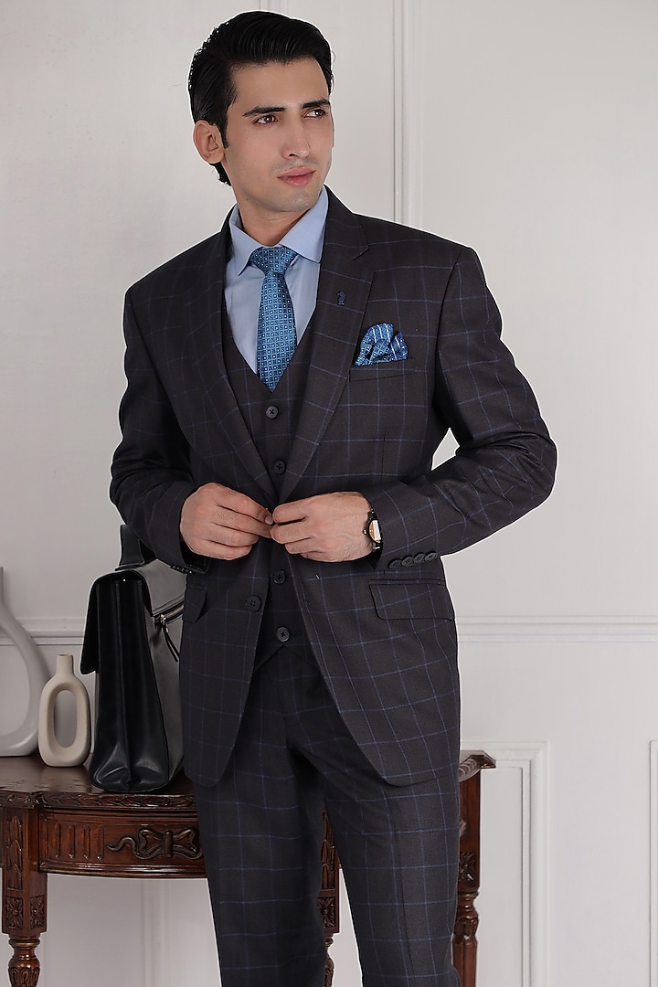Slate Grey Pure Cotton & Terry Rayon Suit Set by Zoop Men at Pernia's Pop Up Shop