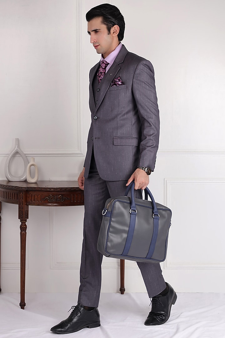 Smokey Grey Pure Cotton & Terry Rayon Suit Set by Zoop Men at Pernia's Pop Up Shop