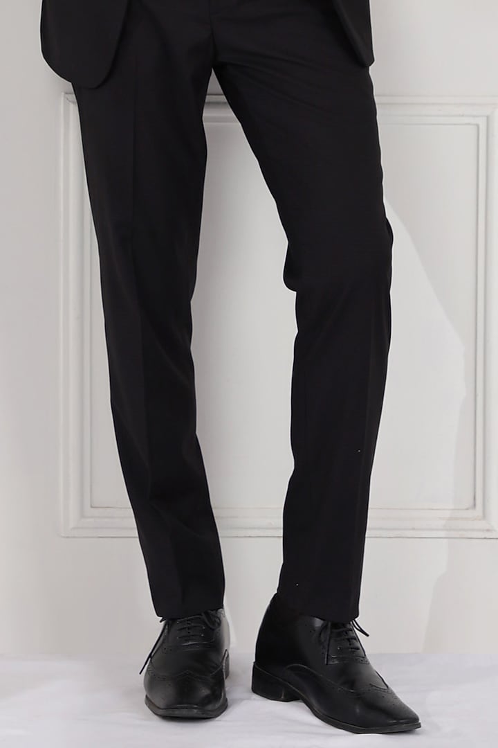 Black Pure Cotton & Terry Rayon Suit Set by Zoop Men at Pernia's Pop Up Shop