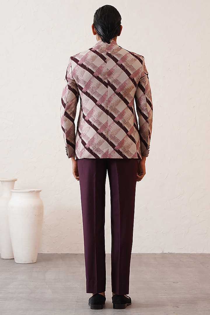 Multi-Colored Jacquard Jodhpuri Bandhgala Set by Zoop Men at Pernia's Pop Up Shop