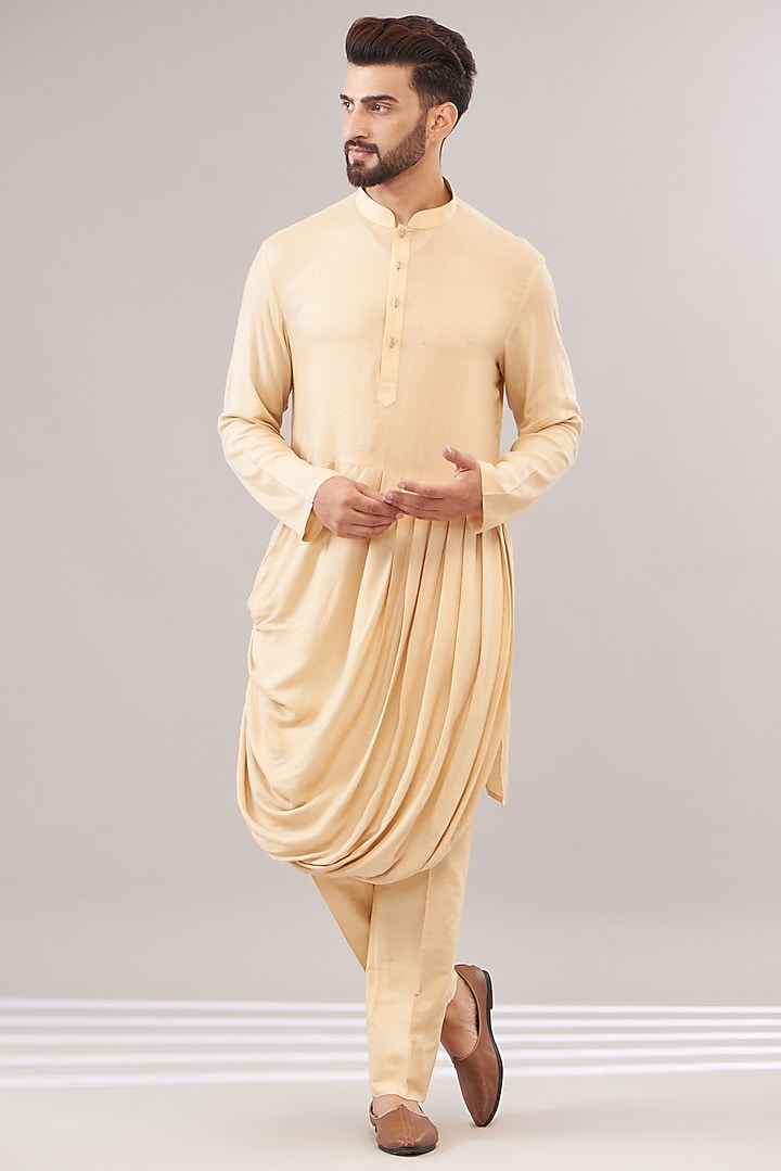 Green Turkish Jacquard Bundi Set by Zoop Men at Pernia's Pop Up Shop