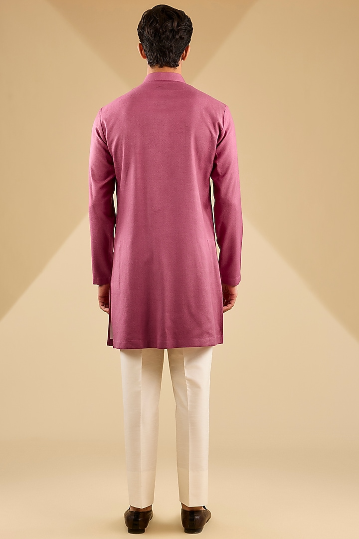 Multi-Colored Cotton Velvet Embroidered Indo-Western Set by Zoop Men at Pernia's Pop Up Shop