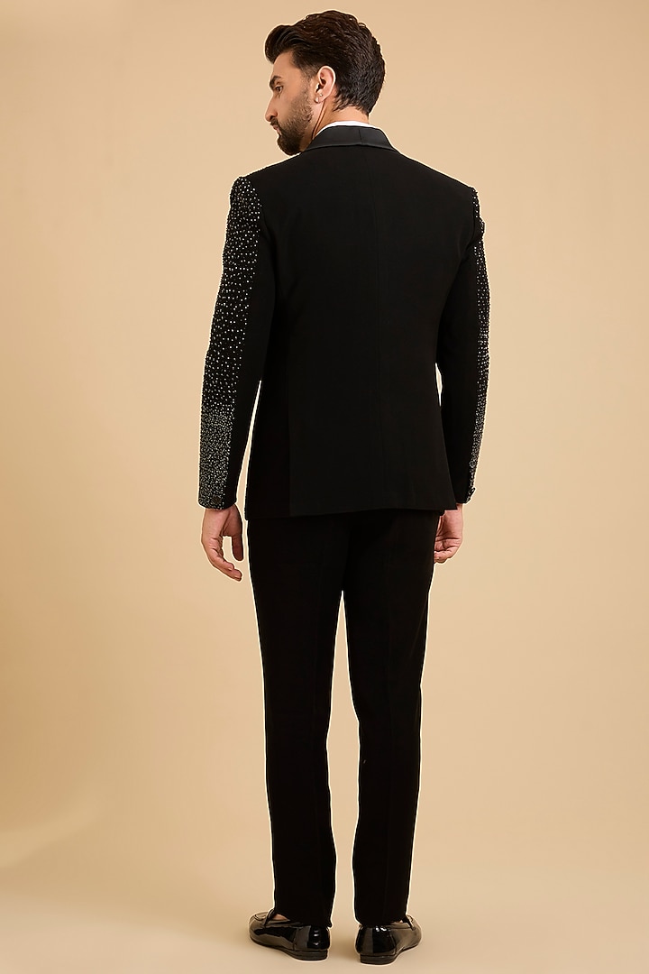 Black Suiting Tuxedo Set by Zoop Men at Pernia's Pop Up Shop