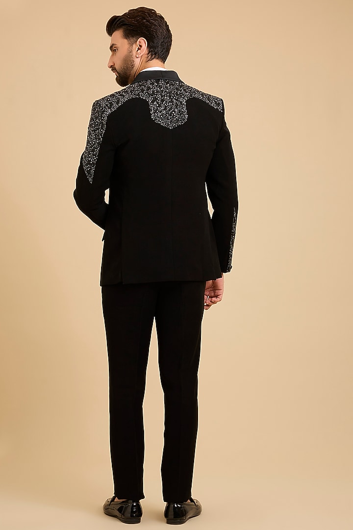 Black Velvet Tuxedo Set by Zoop Men at Pernia's Pop Up Shop
