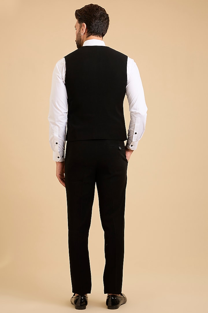 Black Velvet Tuxedo Set by Zoop Men at Pernia's Pop Up Shop
