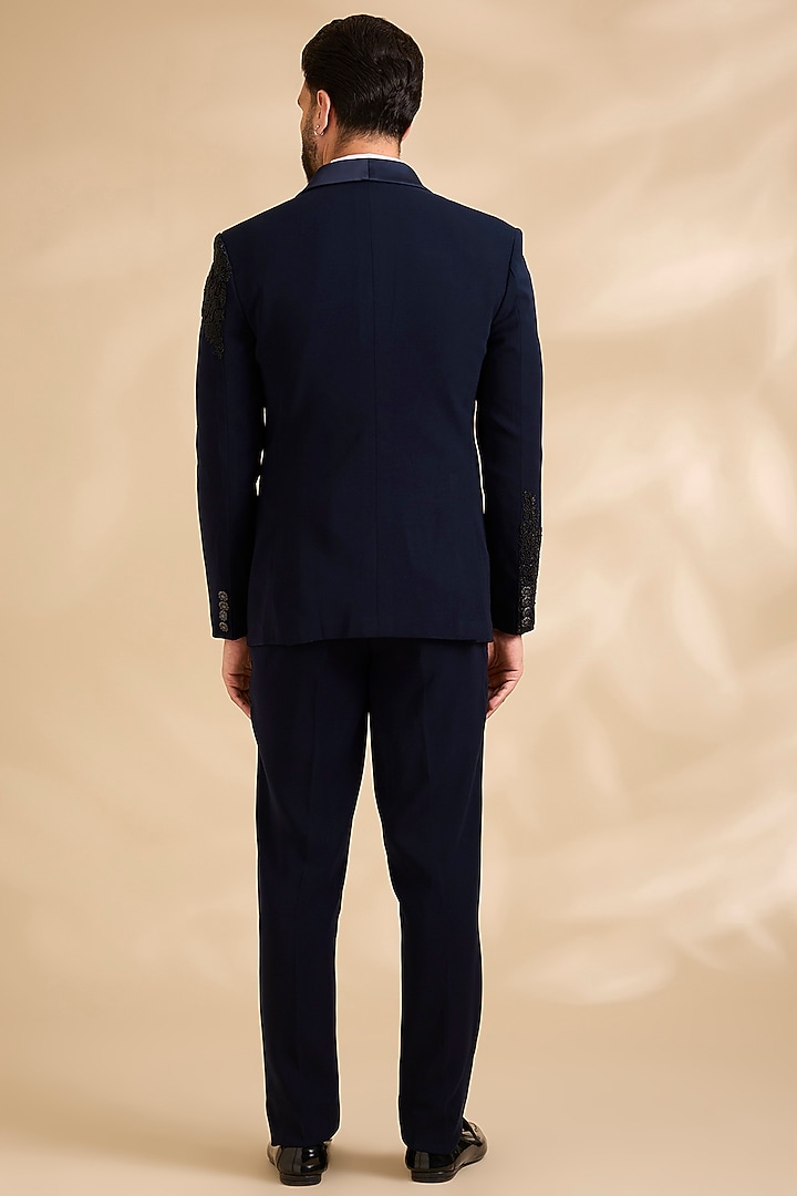 Navy Blue Suiting Tuxedo Set by Zoop Men at Pernia's Pop Up Shop