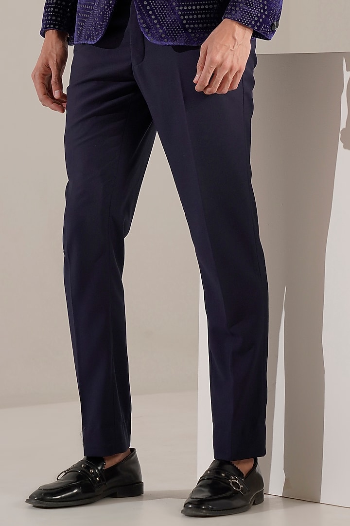 Blue Velvet Tuxedo Set by Zoop Men at Pernia's Pop Up Shop