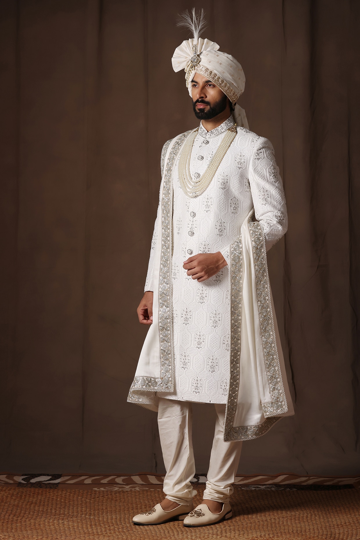 sherwani white colour
