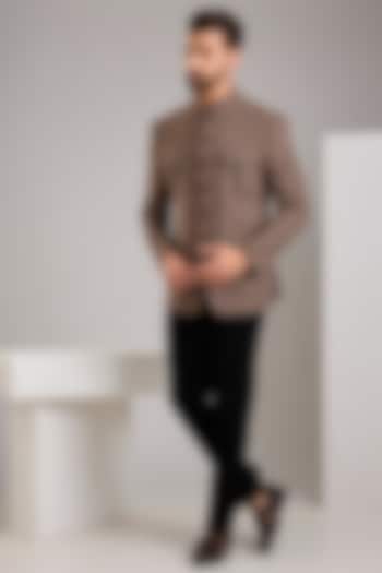 Multi-Colored Tweed Bandhgala by Zoop Men at Pernia's Pop Up Shop