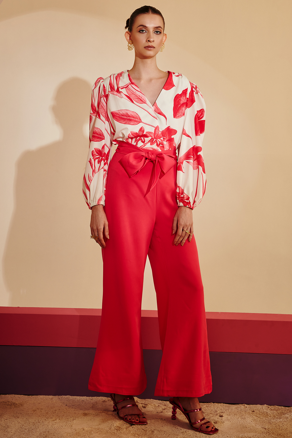 Pink Luxury Crepe Pant Set by Zosia at Pernia's Pop Up Shop