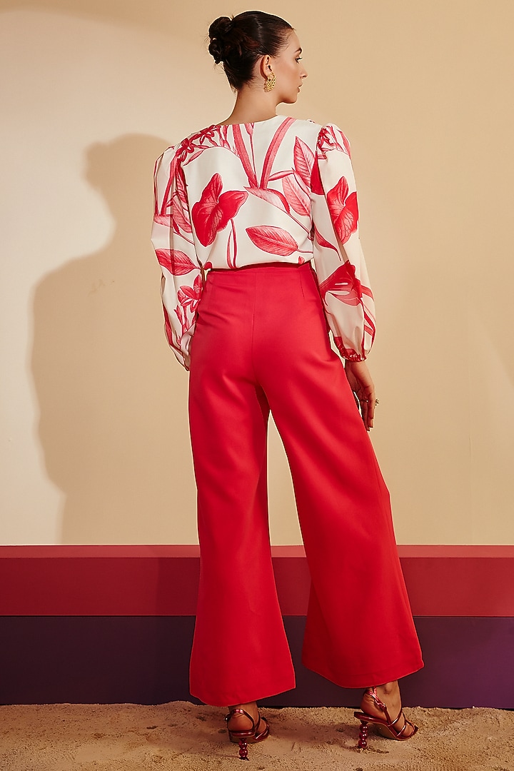 Pink Luxury Crepe Pant Set by Zosia at Pernia's Pop Up Shop