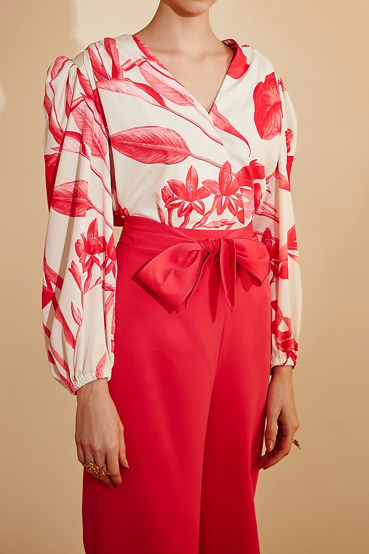 Pink Luxury Crepe Pant Set by Zosia at Pernia's Pop Up Shop