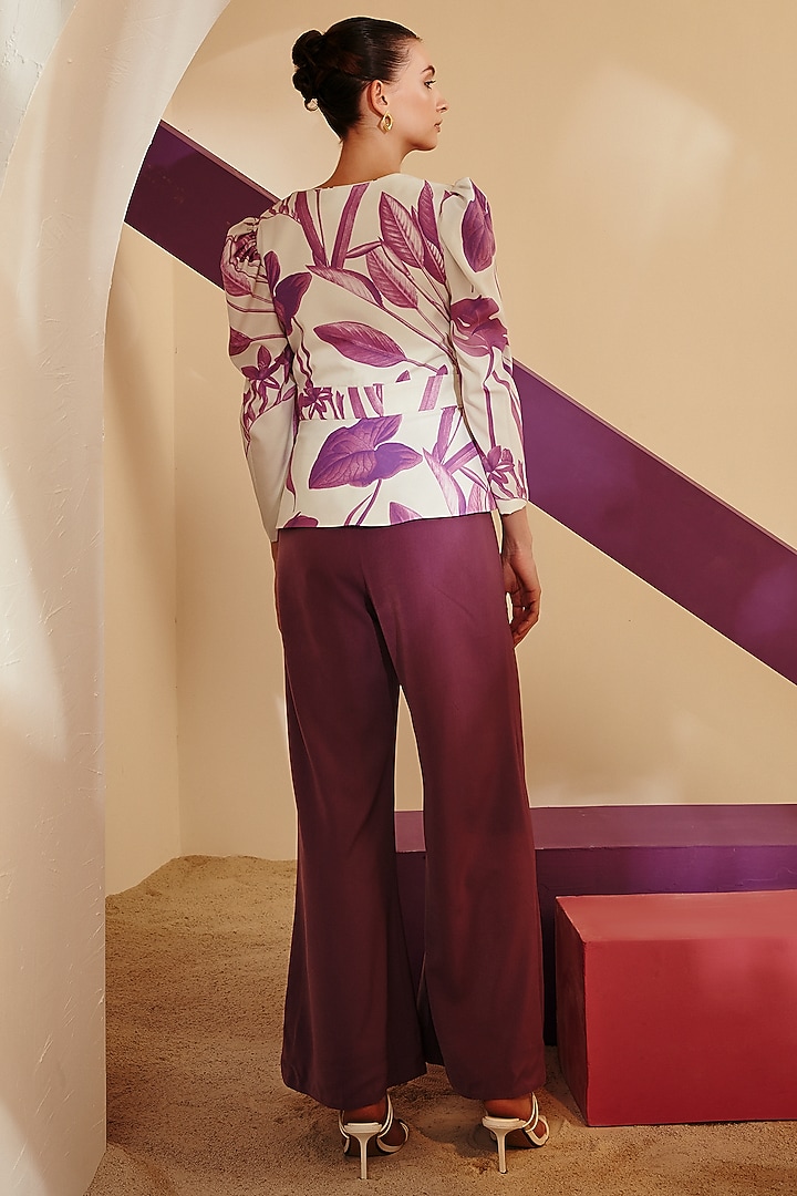 Mauve Crepe Pant Set by Zosia at Pernia's Pop Up Shop