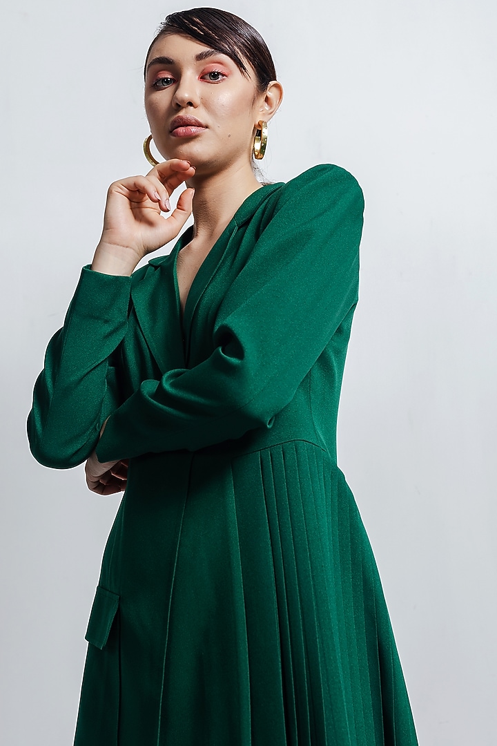 Emerald Green Button-Up Summer Dress by Zosia at Pernia's Pop Up Shop