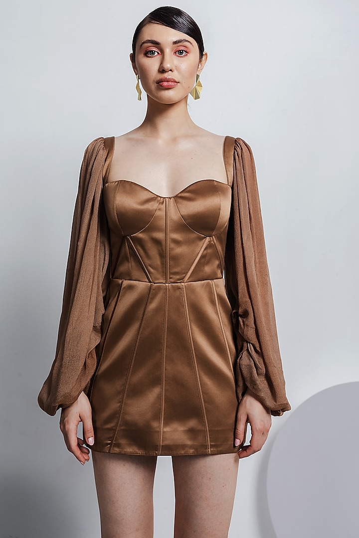 Brown Corset Dress by Zosia